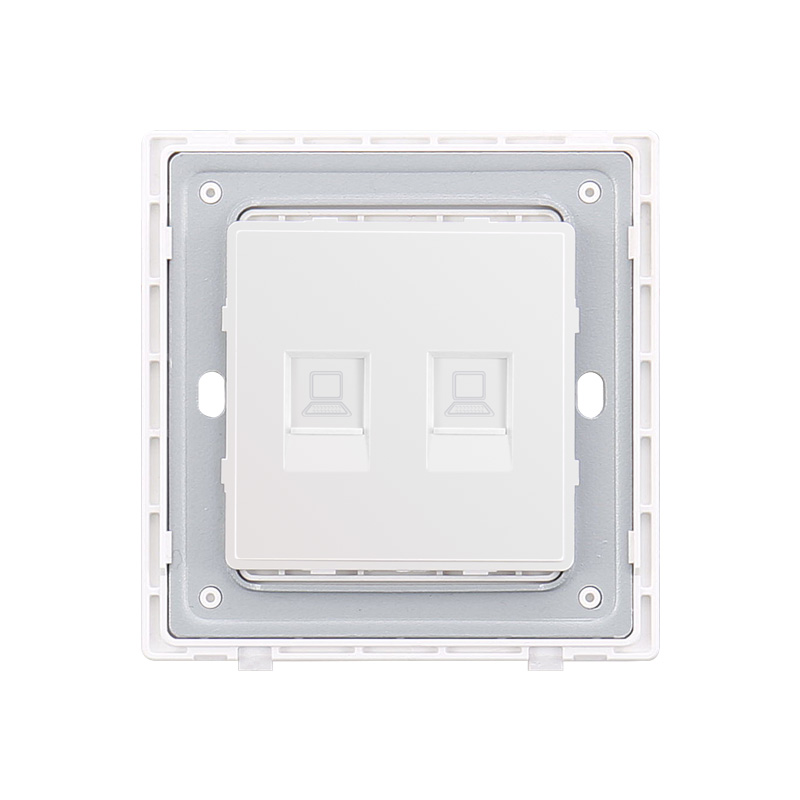 Electrical White Color Computer Wall Socket