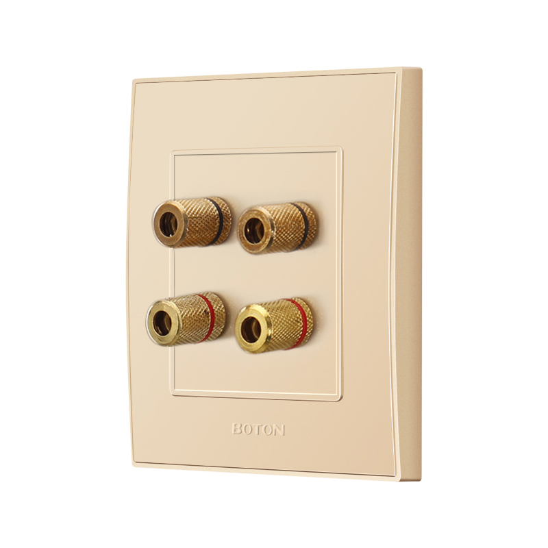 Electrical Villa Four Wire Audio White Socket