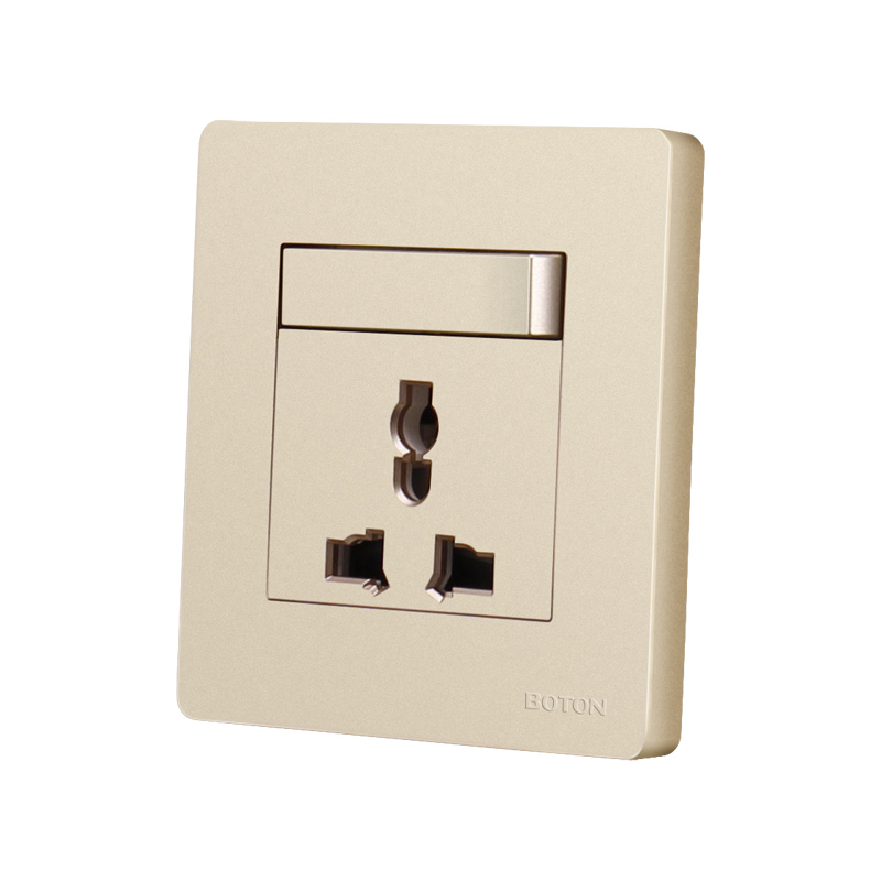 1 Gang Switch na may 3 Pin Multi Wall Socket