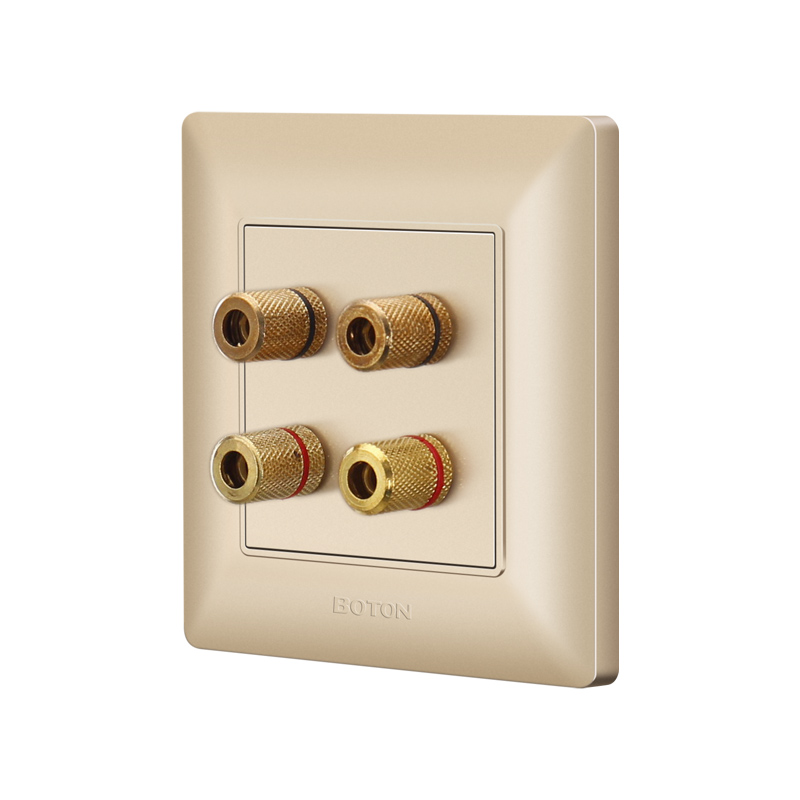 Komersyal na 86 type Four Wire Audio Wall Socket