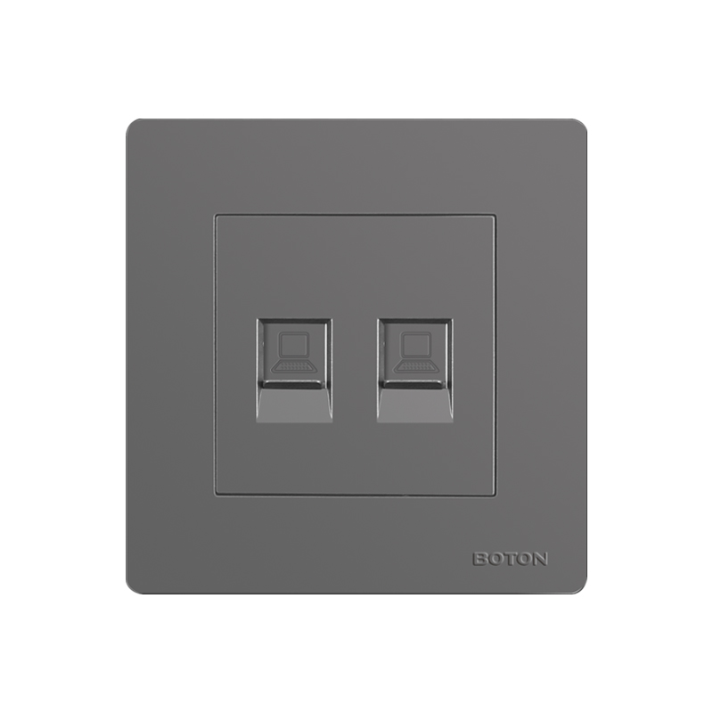 Uri ng Electrical Flush Double Computer Socket