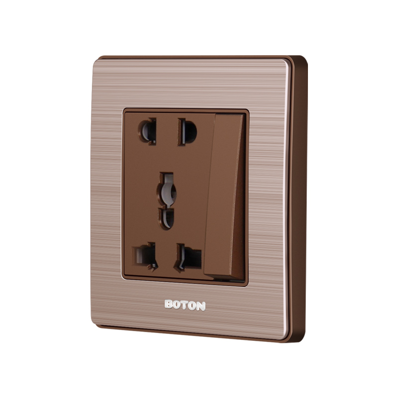 Mga Institusyong Pang-edukasyon 1 Gang Switch 3 Pin Universal Wall Socket