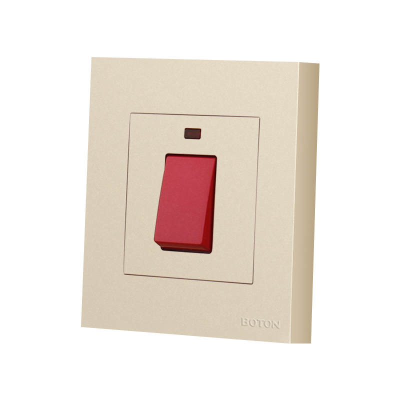 Double Pole 45A Rocker Wall Switch na may Lamp