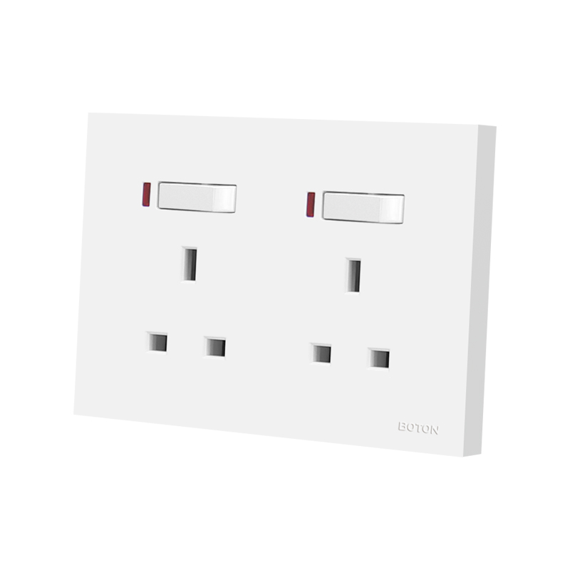 Flush Type Twin Switch Socket na may Lamp