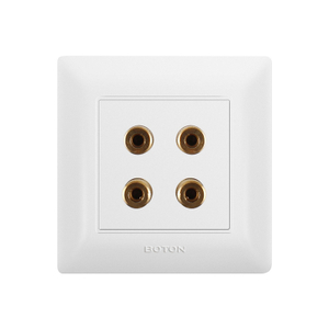 Komersyal na 86 type Four Wire Audio Wall Socket