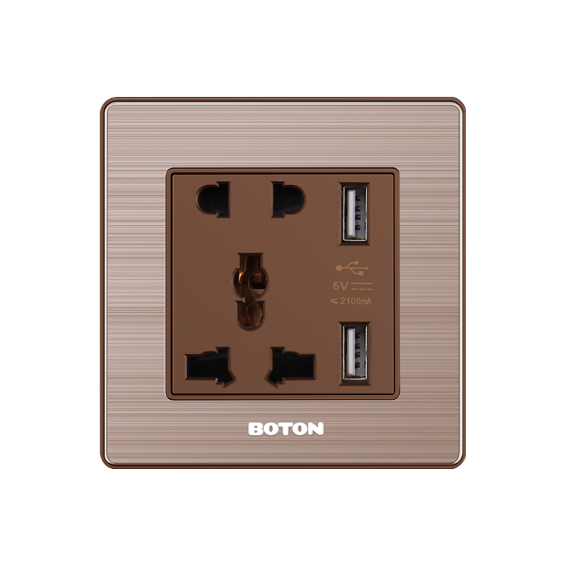 Hotel 5 Pin Universal Socket na may 2 USB