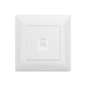 Residential White Computer Wall Socket