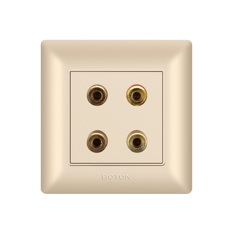 Komersyal na 86 type Four Wire Audio Wall Socket