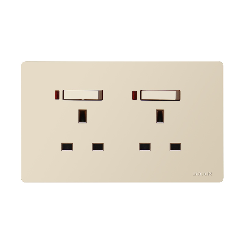 Flush Type UK Standard 13A Switched Double Socket