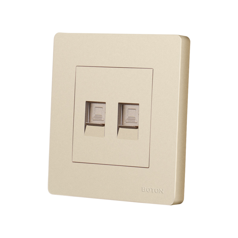 Uri ng Electrical Flush Double Computer Socket