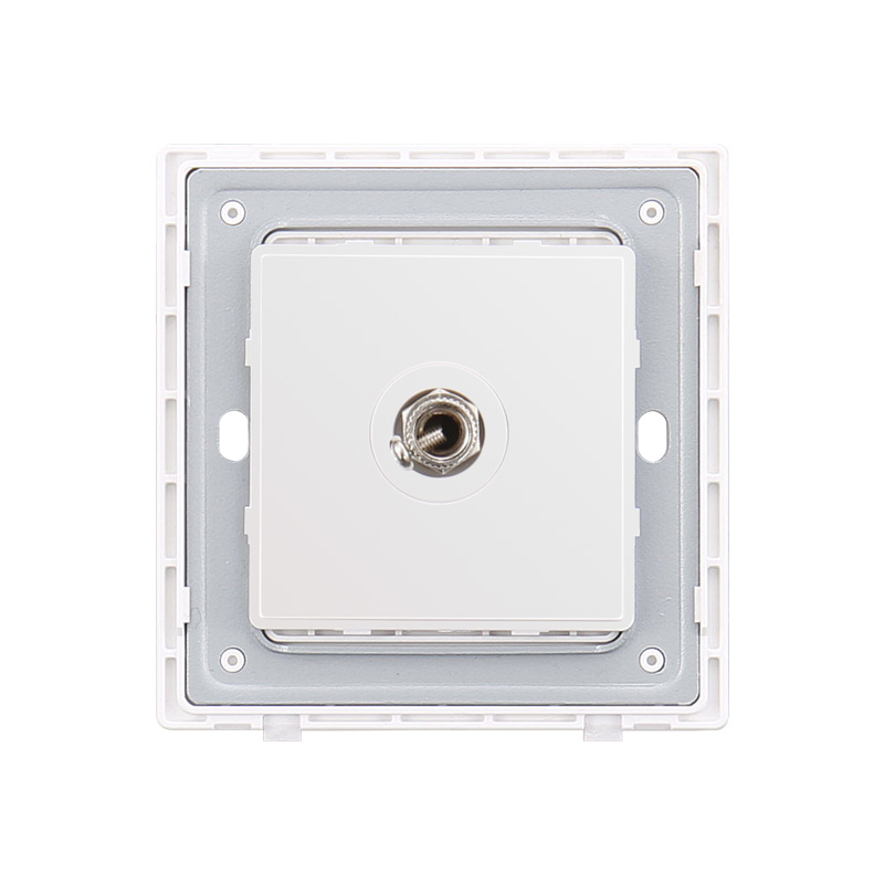 Hotel Flush Mounted Satellite TV White Wall Socket