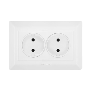 Apartment Double Schuko Socket na walang Grounding