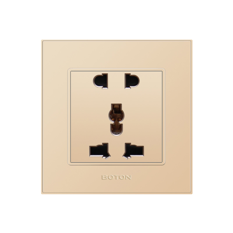 Flush Mounted 5 Pin White Multi Functional Wall Socket