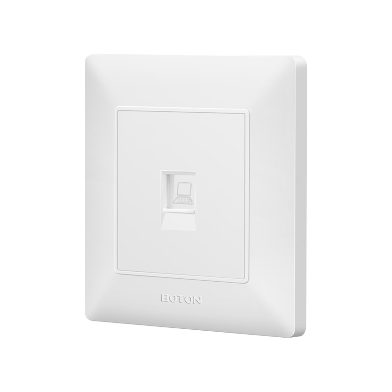 Residential White Computer Wall Socket