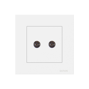 Flush Mounted Home Hotel Double TV Wall Socket