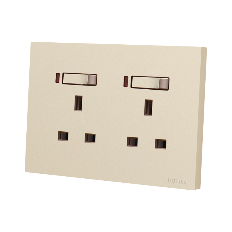 Flush Type Twin Switch Socket na may Lamp