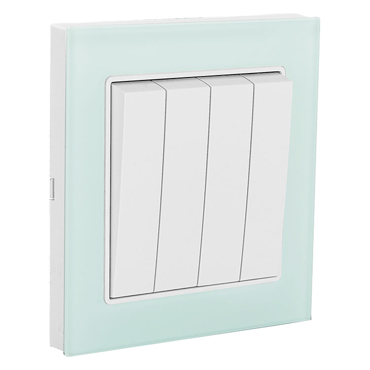 Villa 4 Gang 2 Way Glass Wall Switch