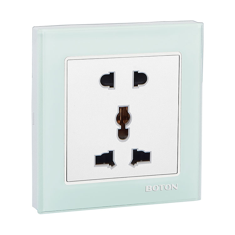 5 Pin Multi Functional na Glass Panel Wall Switch Socket