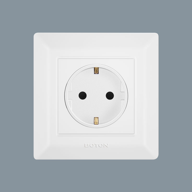 Residential 16A Durable Schuko Wall Socket