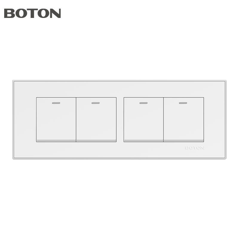 White Long Rectangular Wall Switch para sa Komersyal 