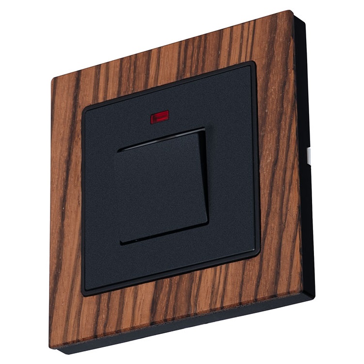 Wood Frame 20A Double Pole Rocker Wall Switch