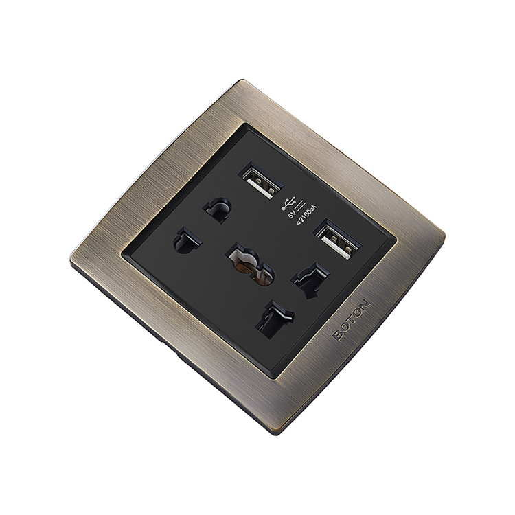 Flush Mounted 5 Pin Multi Functional Socket na may USB Charging