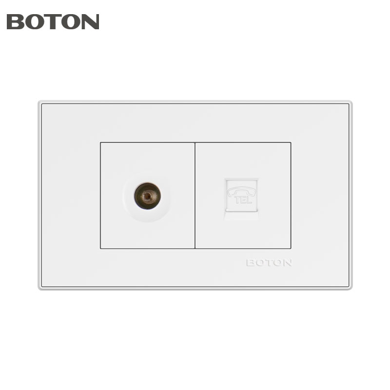 Apartment Rectangular Electrical Wall Switch Socket