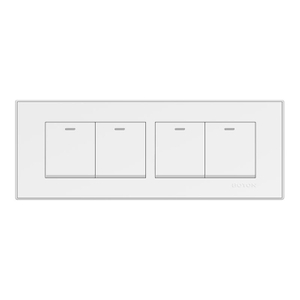 White Long Rectangular Wall Switch para sa Komersyal 