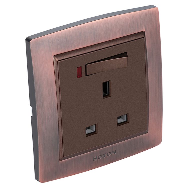 Dekorador Grounding 13A UK Wall Switch Socket 