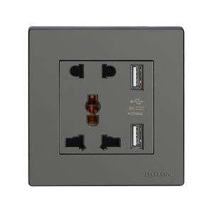 5 Pin Multi Functional Wall Socket na may USB 