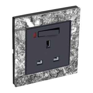 Luxury Decorator 13A Switched Socket na may Lamp