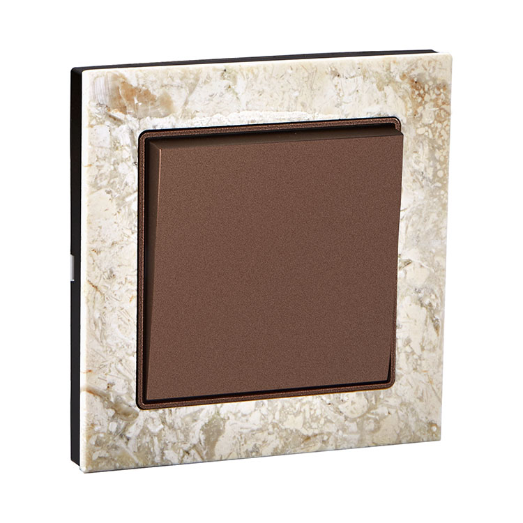 Home Luxury Stone Frame 1 Gang Wall Switch